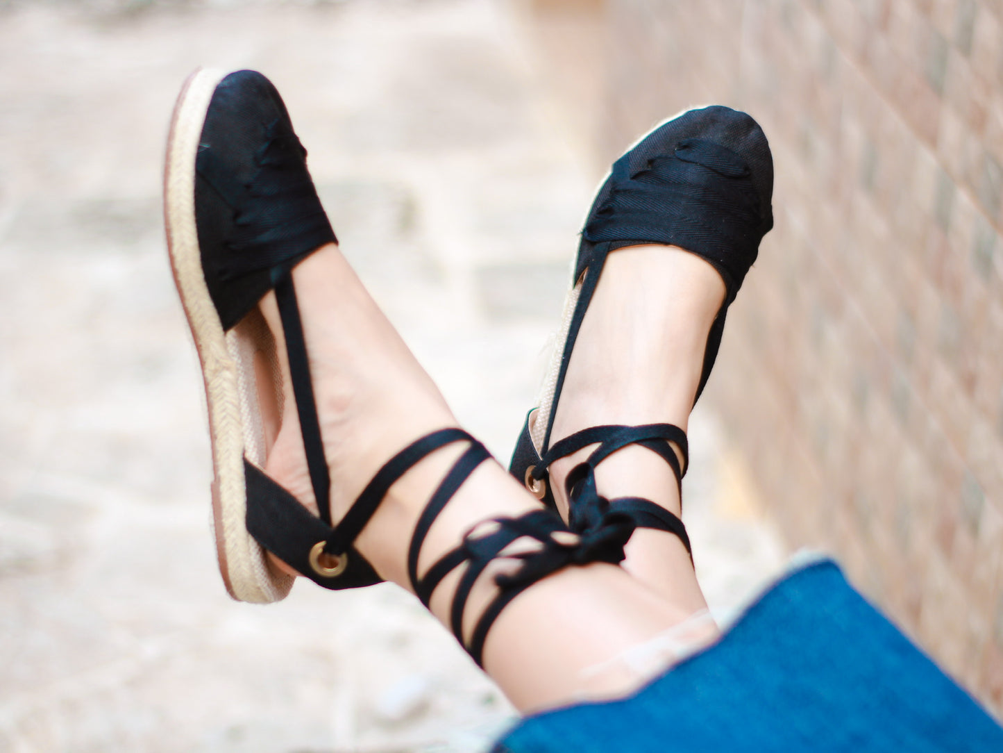 Stella Black Espadrilles