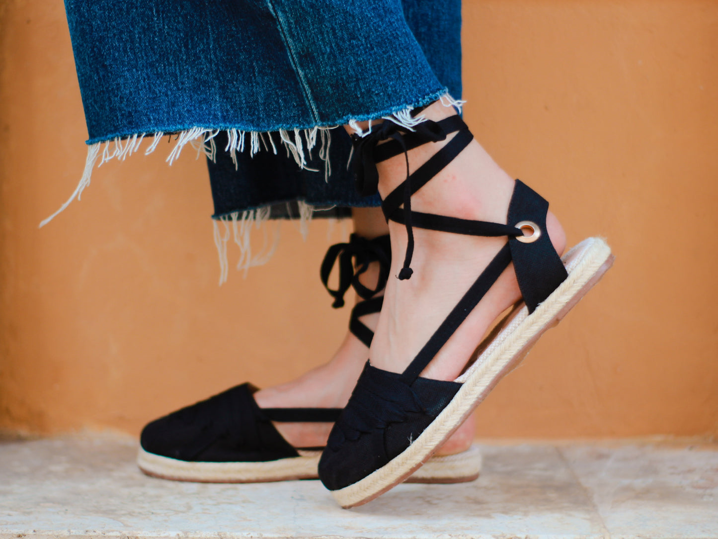 Stella Black Espadrilles