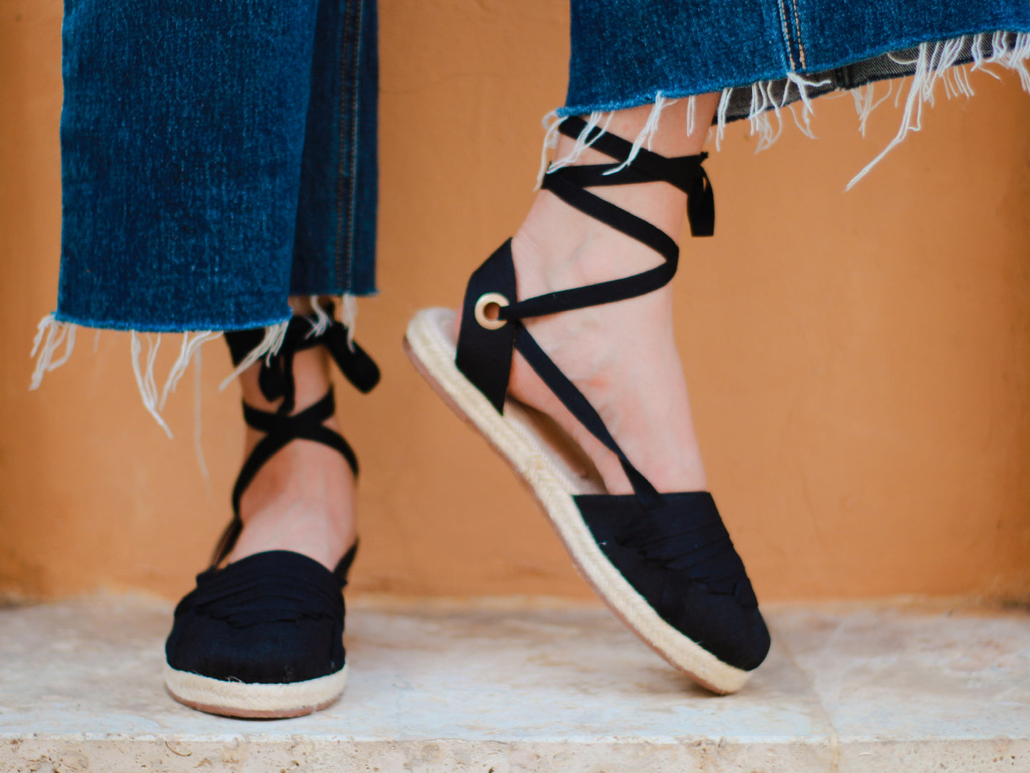 Stella Black Espadrilles