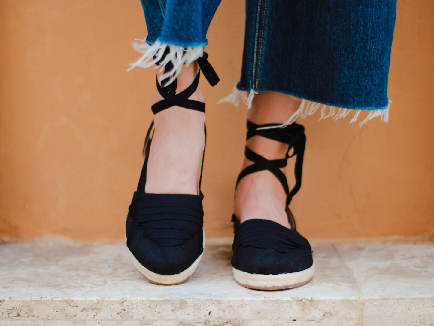 Stella Black Espadrilles